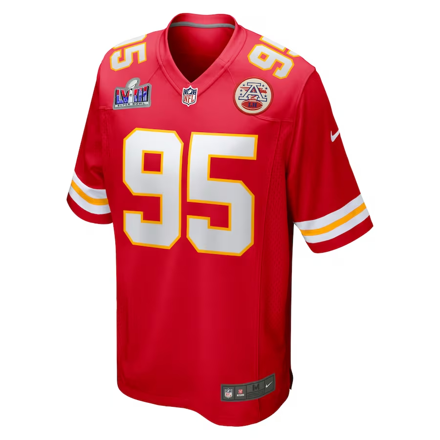 Nike Chris Jones Kansas City Chiefs Red Super Bowl LVIII Game Jersey