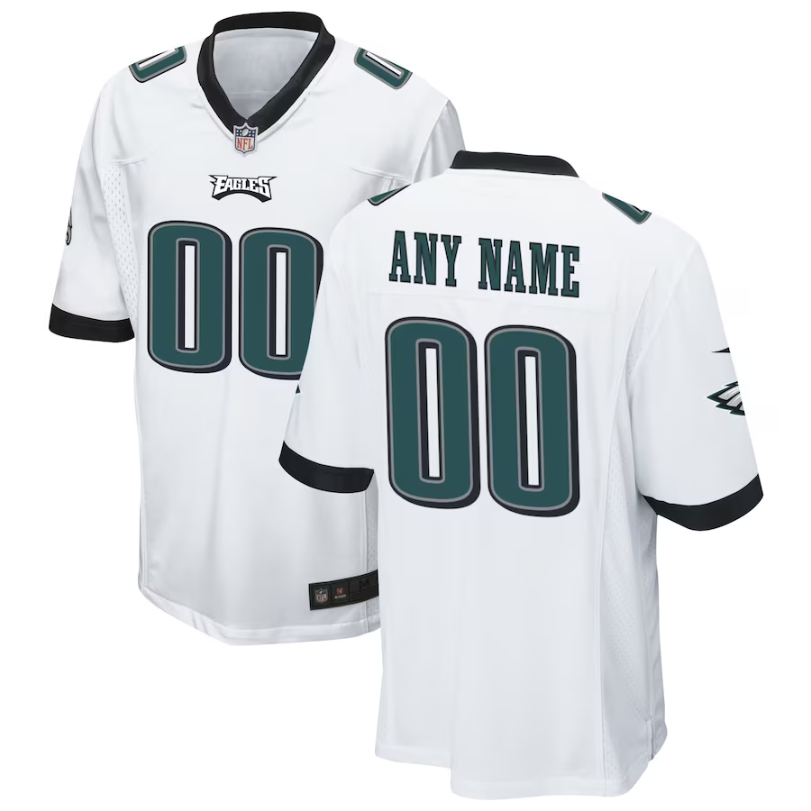 Nike Philadelphia Eagles White Custom Game Jersey
