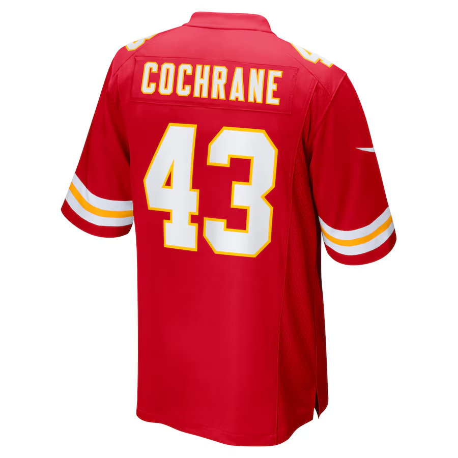 Nike Jack Cochrane Kansas City Chiefs Red Game Player Jersey