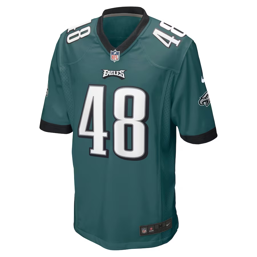 Nike Patrick Johnson Philadelphia Eagles Midnight Green Game Player Jersey