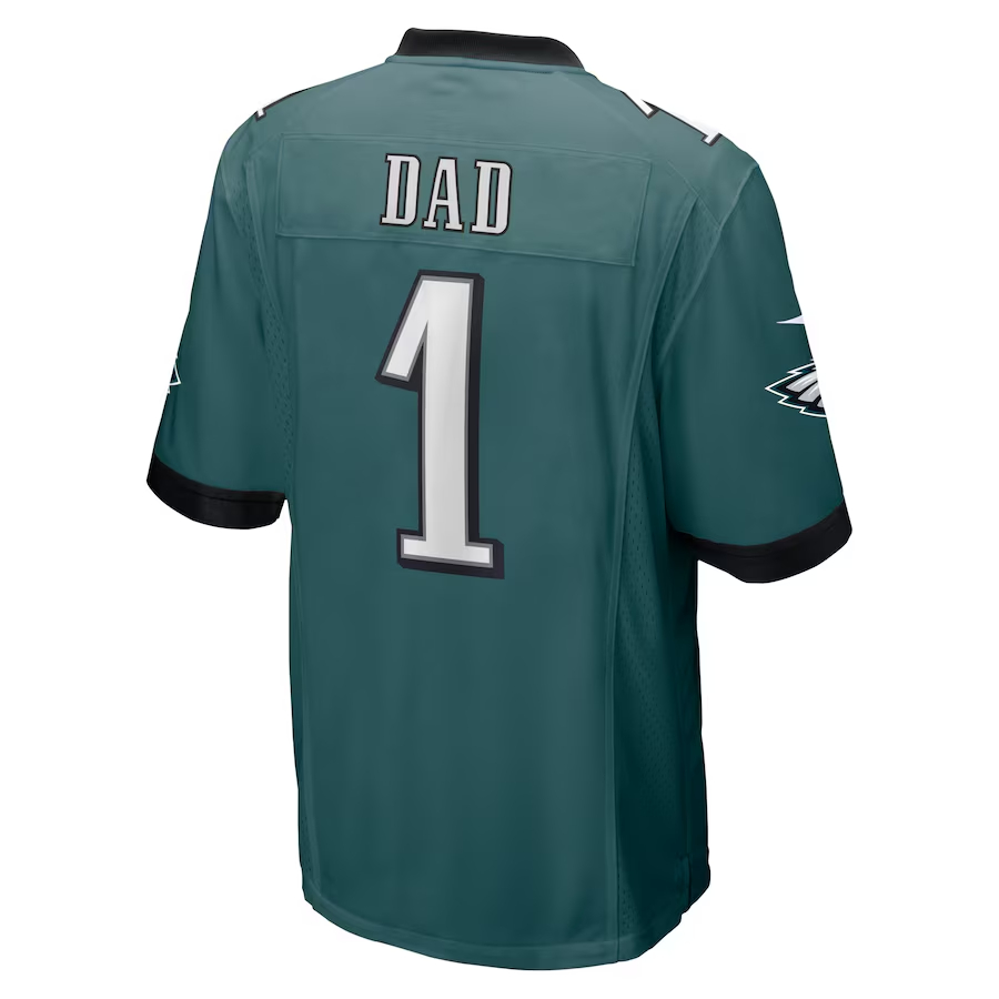 Nike Number 1 Dad Philadelphia Eagles Midnight Green Game Jersey