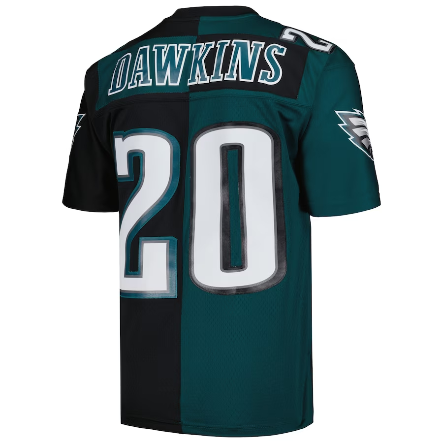 Mitchell & Ness Brian Dawkins Philadelphia Eagles Midnight Green_Black 2004 Split Legacy Replica Jersey