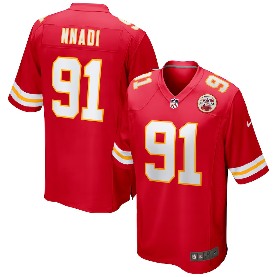 Nike Derrick Nnadi Kansas City Chiefs Red Game Jersey