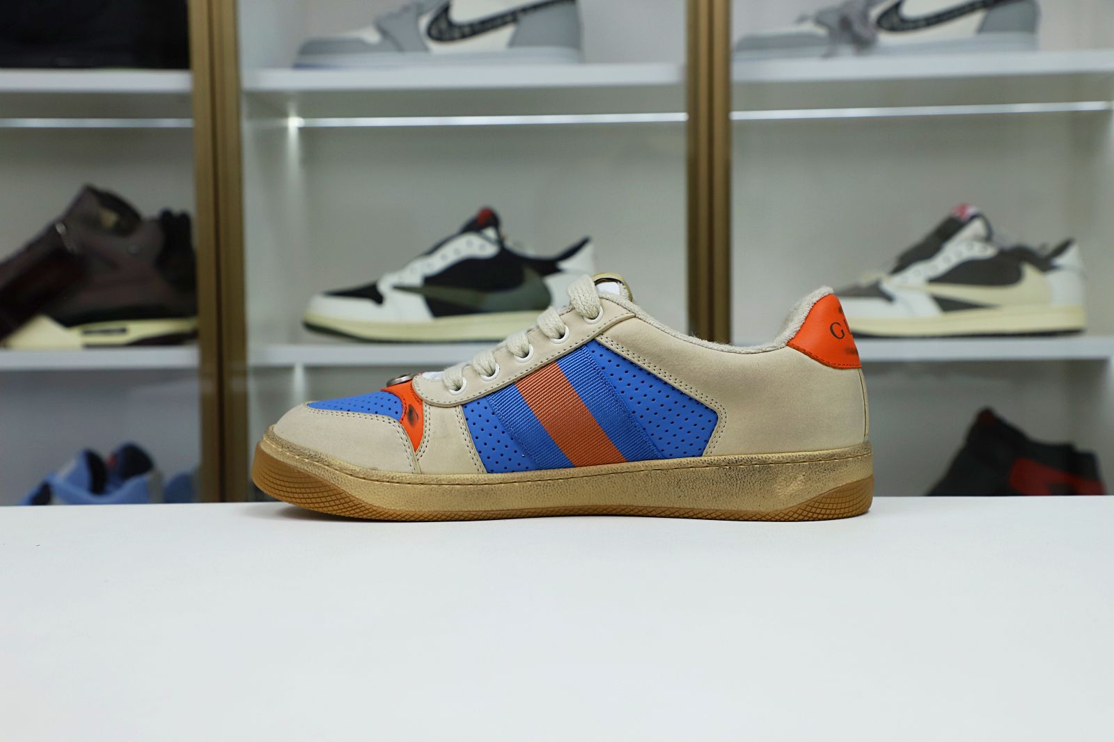 GUCCl  Screener Leather Sneaker GG