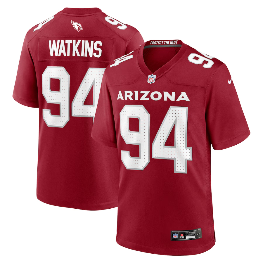 Nike Carlos Watkins Arizona Cardinals Cardinal Game Player Jersey