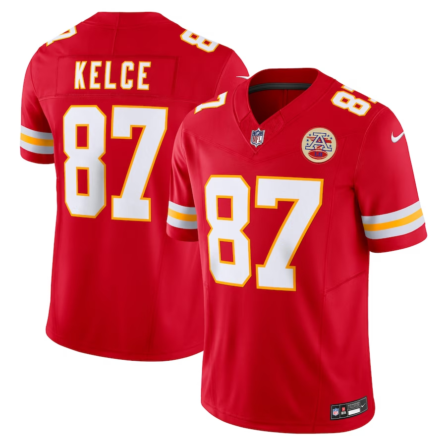 Nike Travis Kelce Kansas City Chiefs Red Vapor F.U.S.E. Limited Jersey