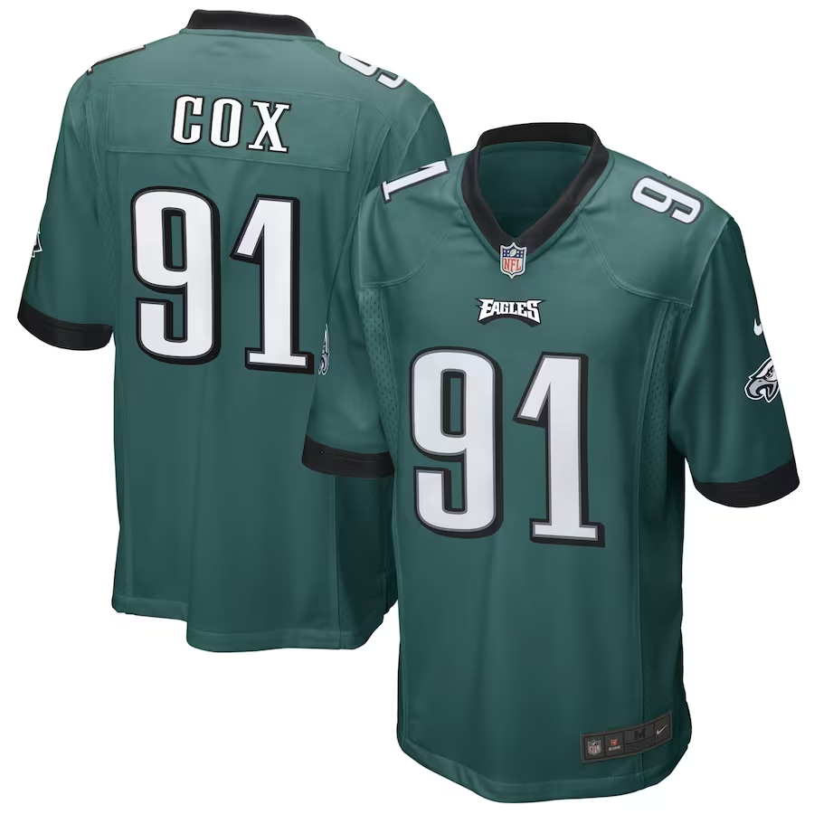 Nike Fletcher Cox Philadelphia Eagles Midnight Green Game Jersey