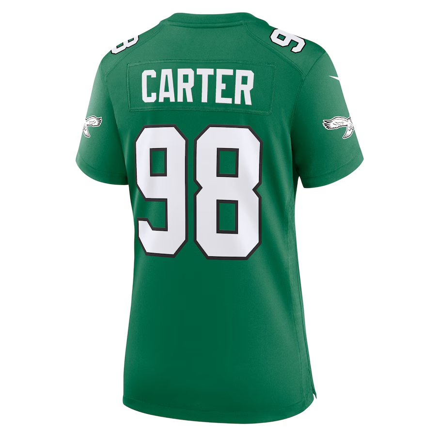 Nike Jalen Carter Philadelphia Eagles Women's Kelly Green Alternate Game Jersey