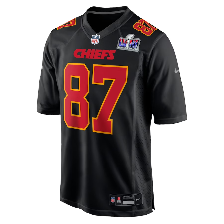 Nike Travis Kelce Kansas City Chiefs Black Super Bowl LVIII Carbon Fashion G