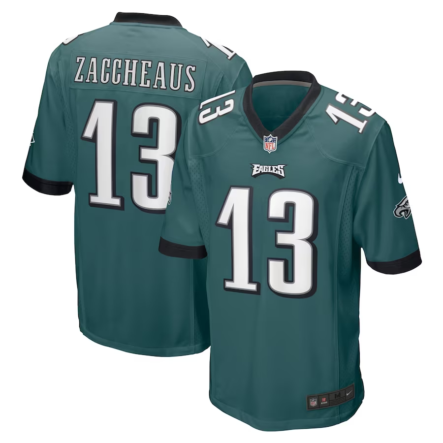 Nike Olamide Zaccheaus Philadelphia Eagles Men's Midnight Green Game Jersey