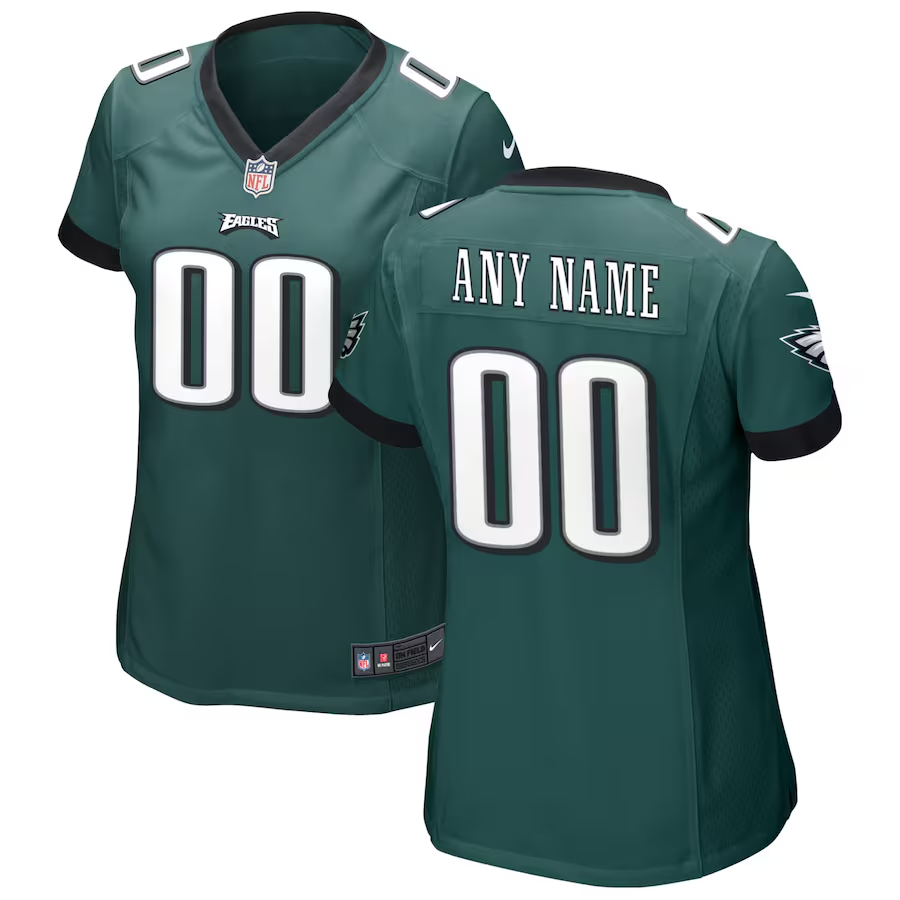 Nike Philadelphia Eagles Women's Midnight Green Custom Game Jersey