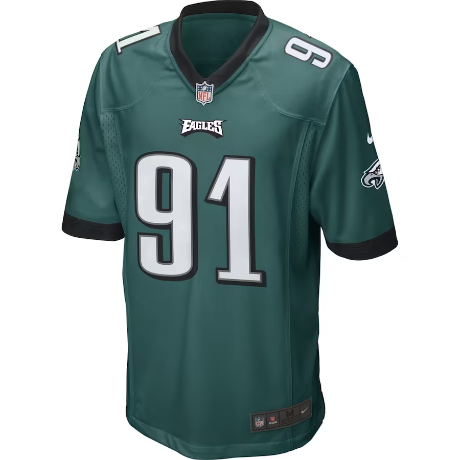 Nike Fletcher Cox Philadelphia Eagles Midnight Green Game Jersey