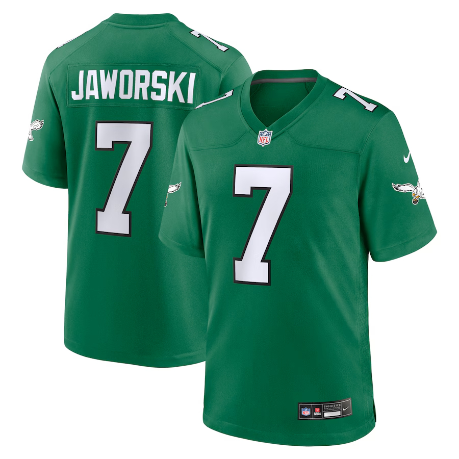 Nike Ron Jaworski Philadelphia Eagles Kelly Green Alternate Game Jersey