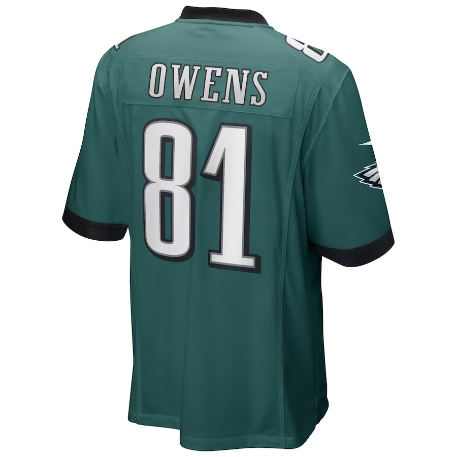 Nike Terrell Owens Philadelphia Eagles Midnight Green Game Retired Player Jersey