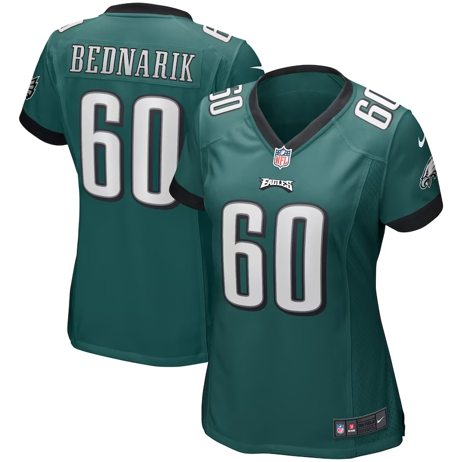 Nike Chuck Bednarik Philadelphia Eagles Women's Midnight Green Game Retired Player Jersey
