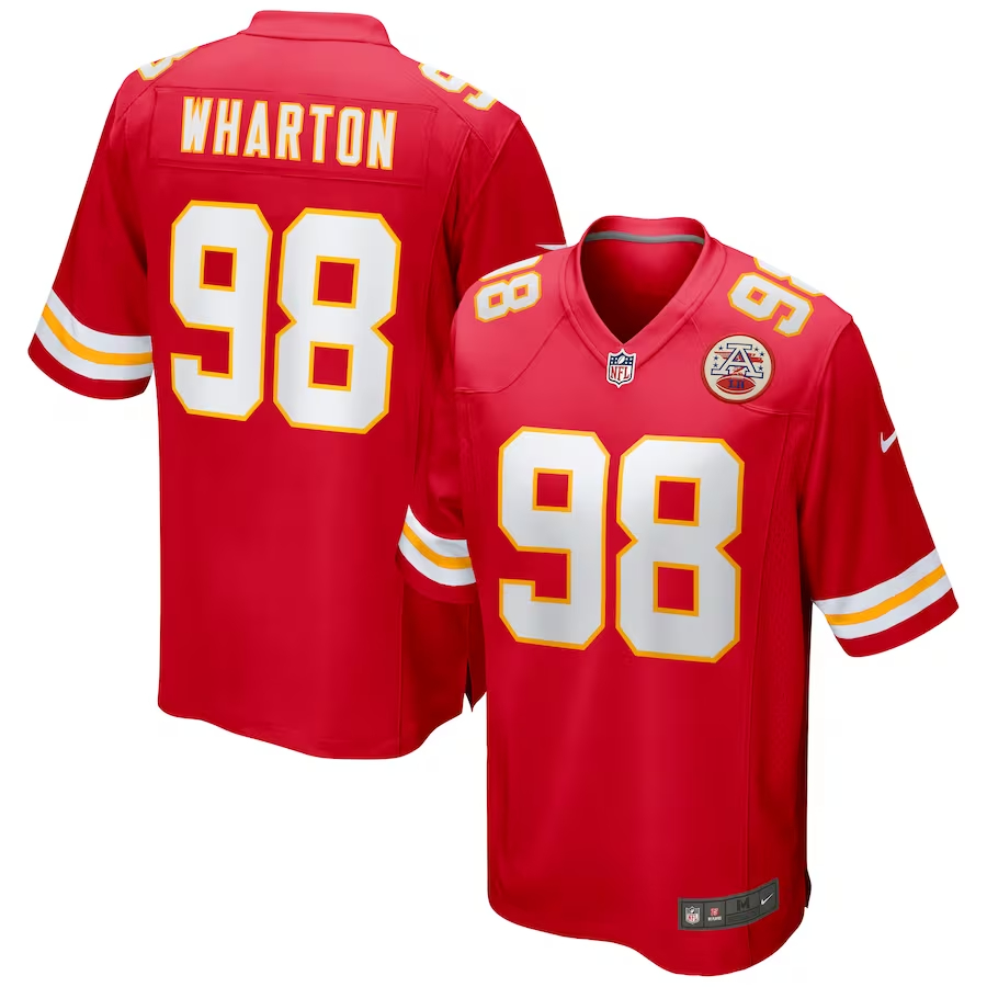 Nike Tershawn Wharton Kansas City Chiefs Red Game Jersey