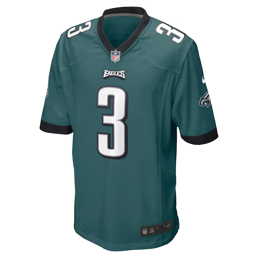 Nike Nolan Smith Philadelphia Eagles Midnight Green 2023 NFL Draft First Round Pick Game Jersey