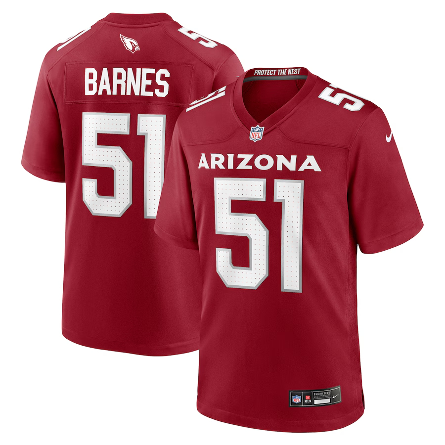 Nike Krys Barnes Arizona Cardinals Cardinal Team Game Jersey