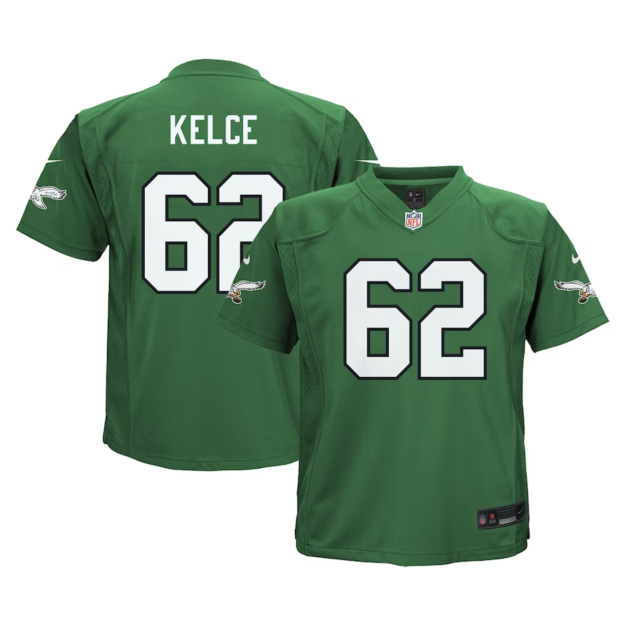 Nike Jason Kelce Philadelphia Eagles Toddler Kelly Green Alternate Gam