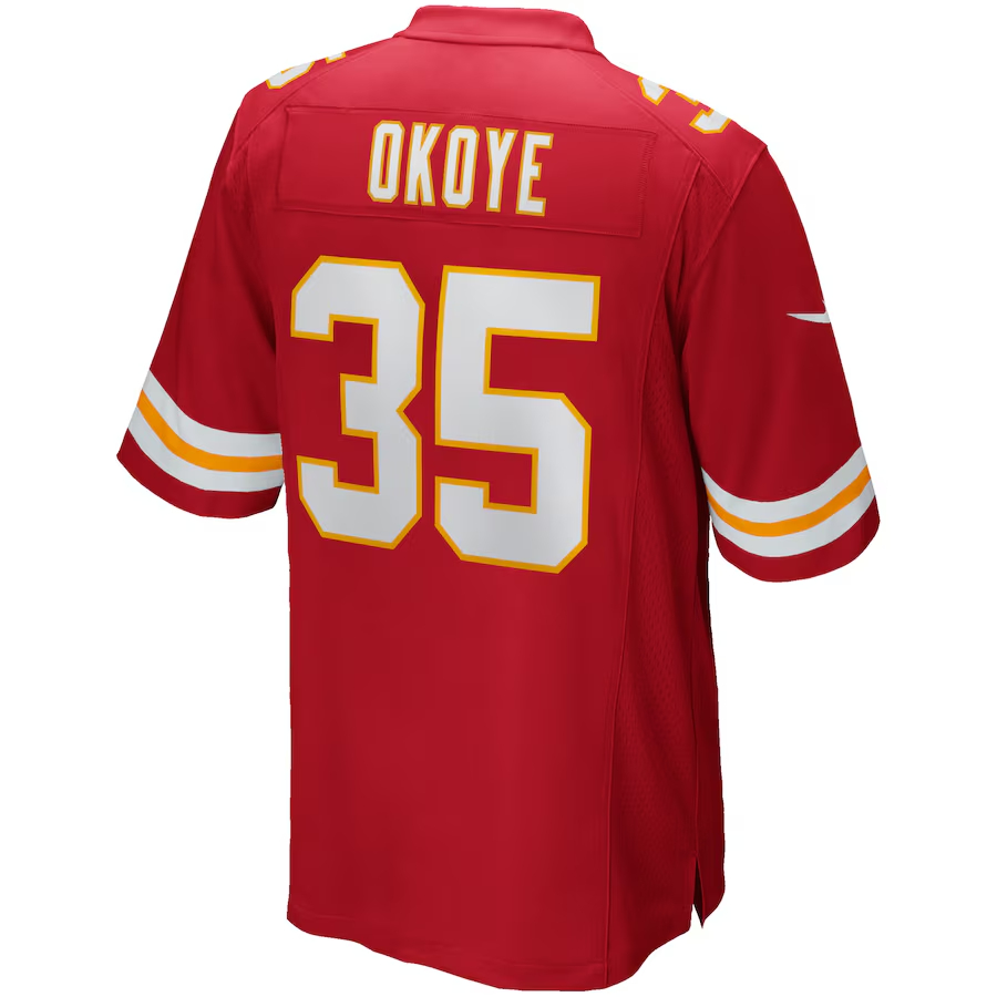Nike Christian Okoye Kansas City Chiefs Red Game Retired Player Jersey