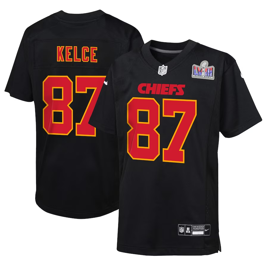 Nike Travis Kelce Kansas City Chiefs Youth Black S