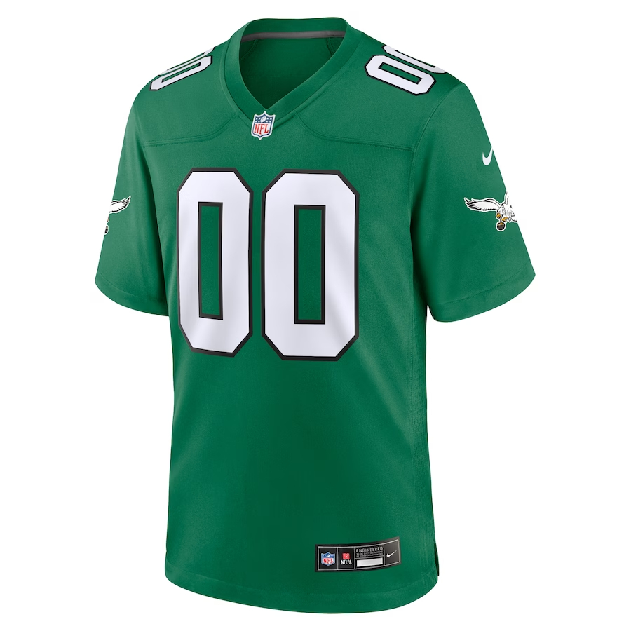 Nike Philadelphia Eagles Kelly Green Alternate Custom Game Jersey