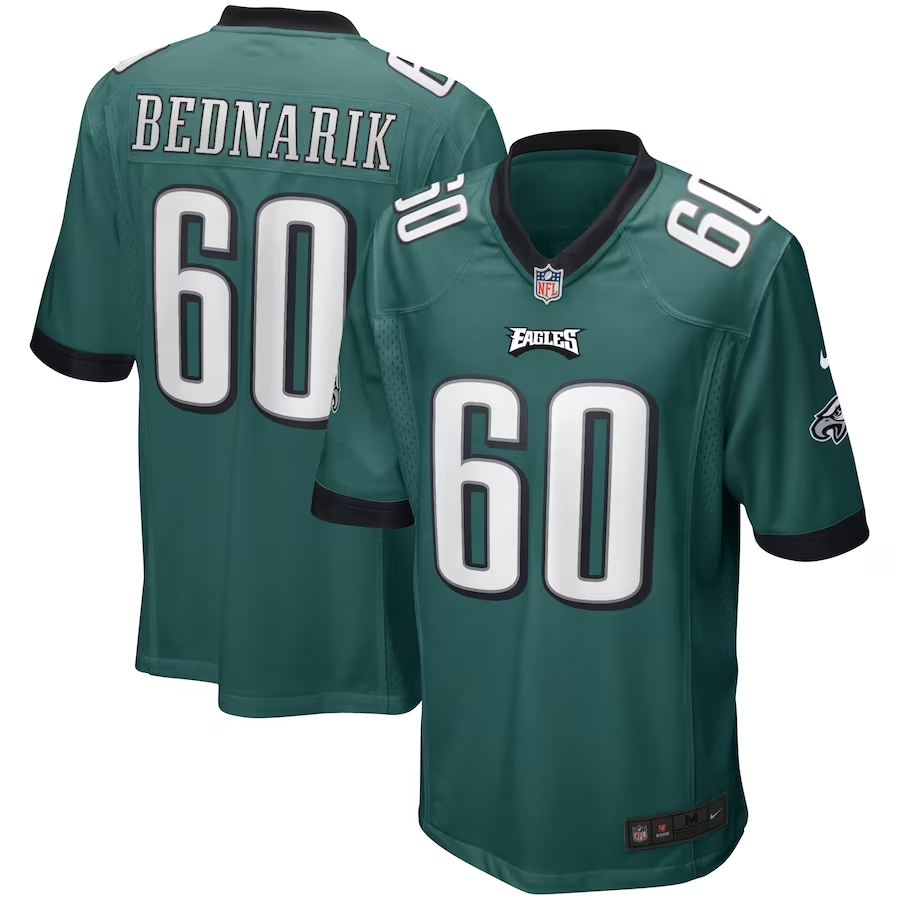 Nike Chuck Bednarik Philadelphia Eagles Midnight Green Game Retired Player Jersey