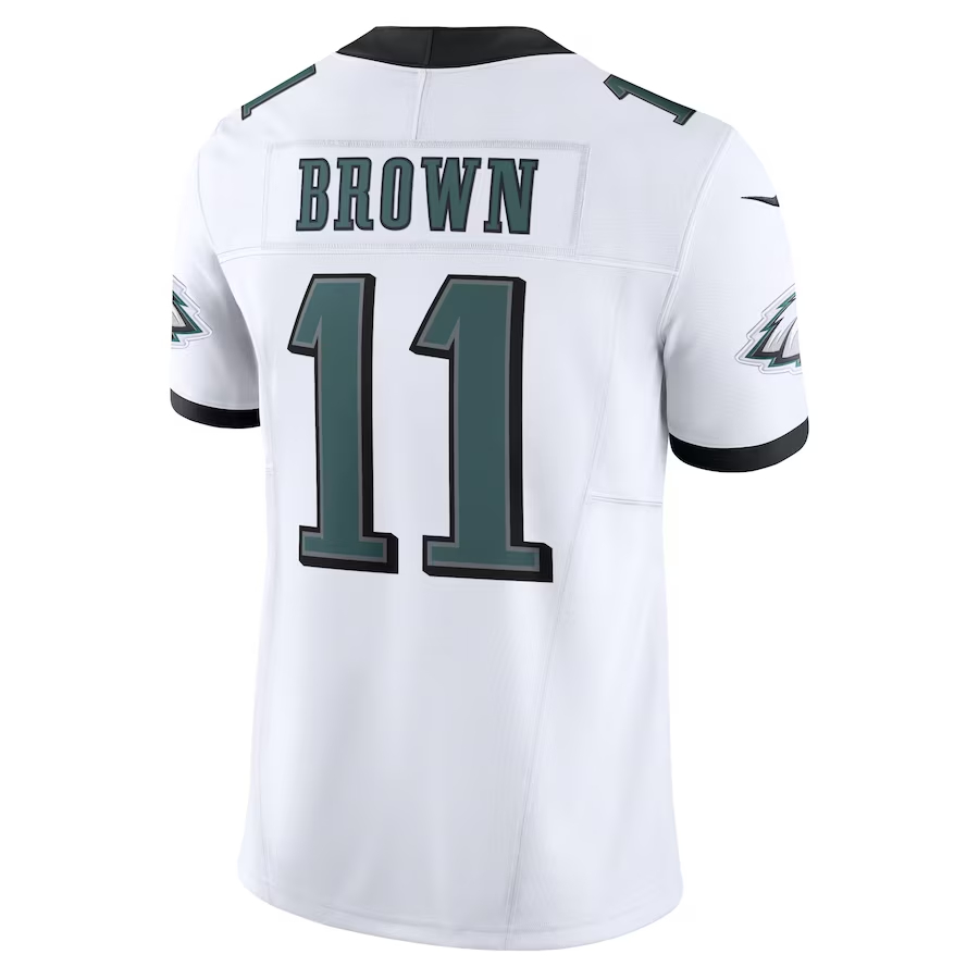 Nike A.J. Brown Philadelphia Eagles White Vapor F.U.S.E. Limited Jersey