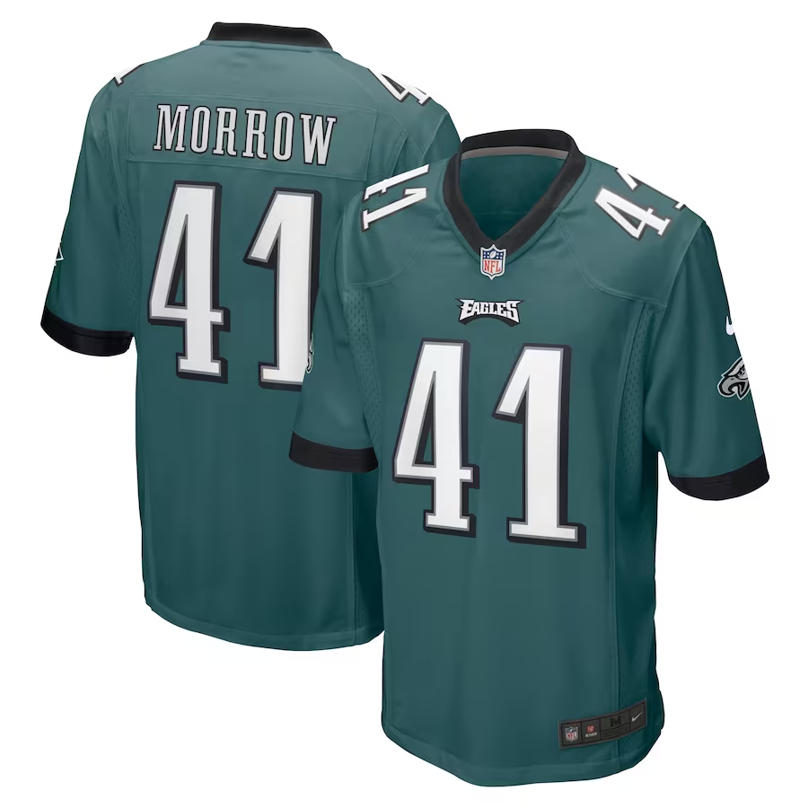 Nike Nicholas Morrow Philadelphia Eagles Midnight Green Game Jersey