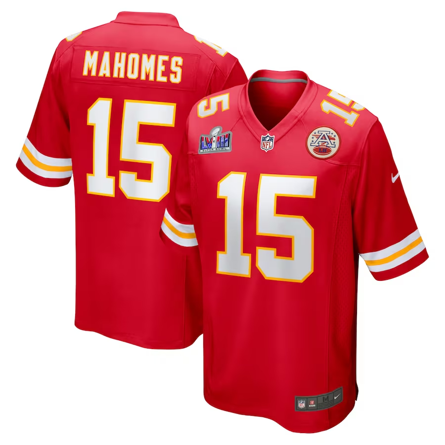 Nike Patrick Mahomes Kansas City Chiefs Red Super Bowl LVIII Game Jerse
