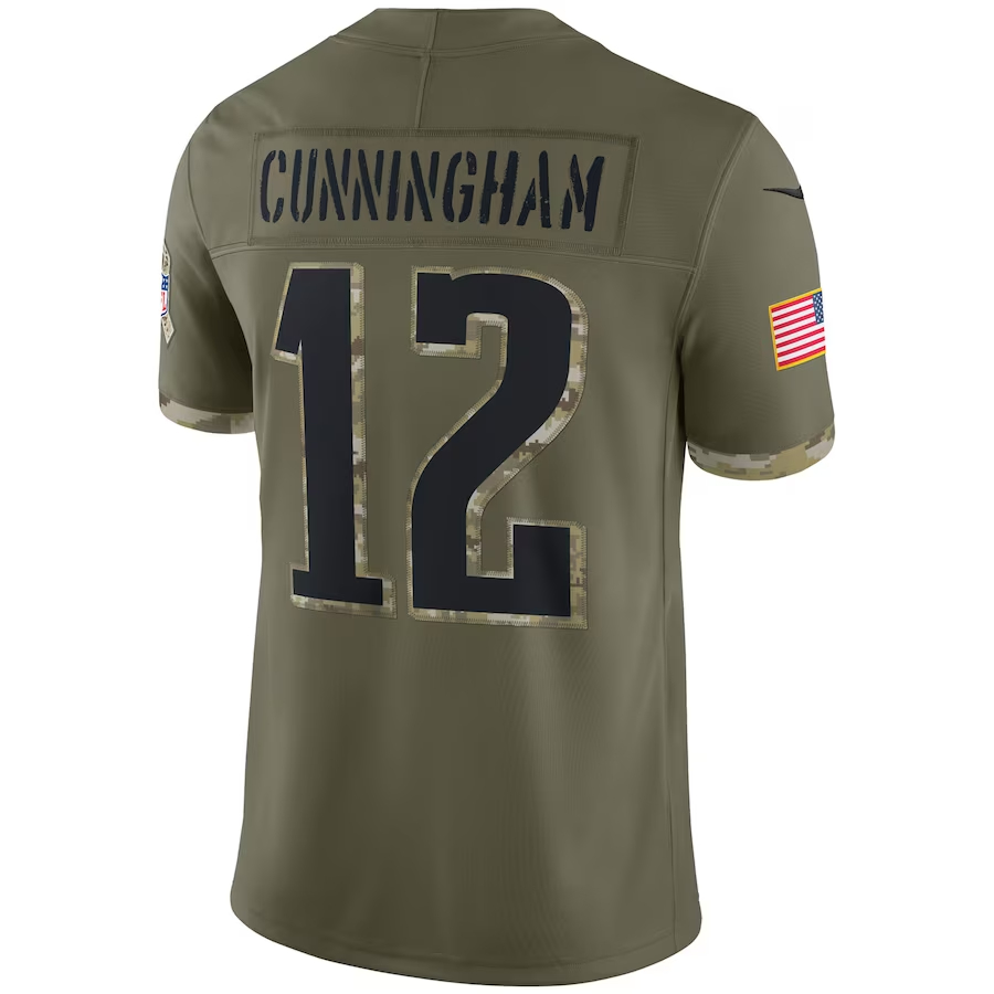 Nike Randall Cunningham Philadelphia Eagles Olive 2022 Salute To Service Retired Player Limited Jersey
