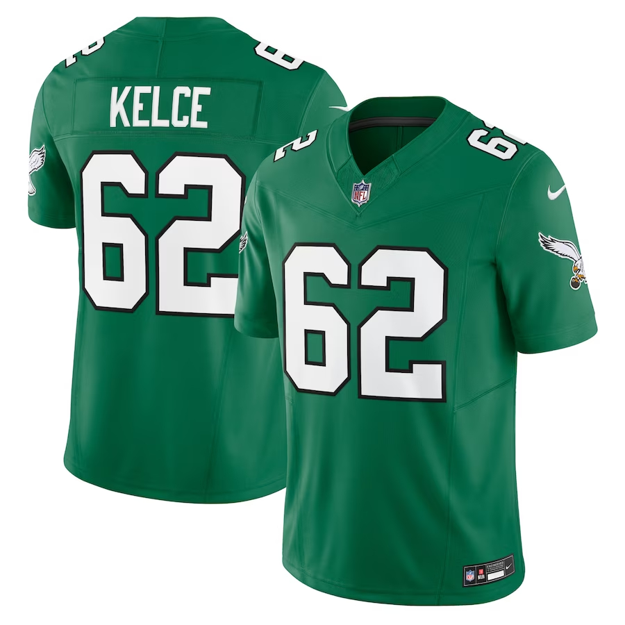 Nike Jason Kelce Philadelphia Eagles Kelly Green Vapor F.U.S.E. Limited