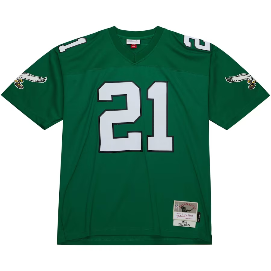 Mitchell & Ness Eric Allen Philadelphia Eagles Kelly Green Le