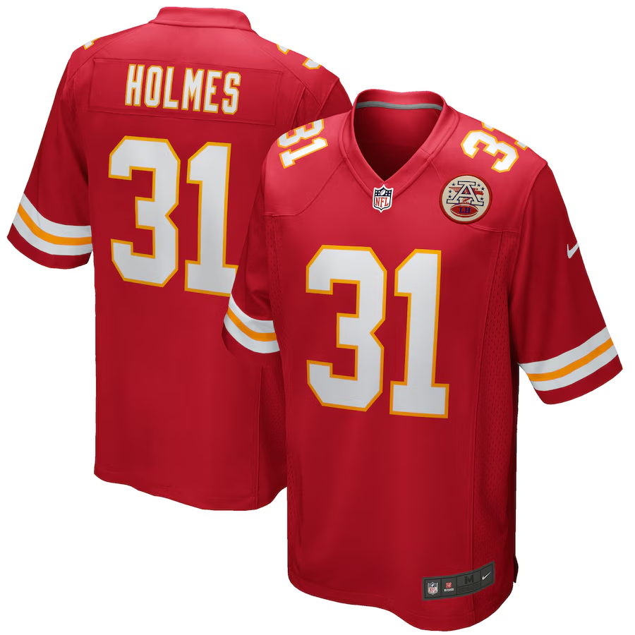 Nike Priest Holmes Kansas City Chiefs Red Game Retired Player Jersey