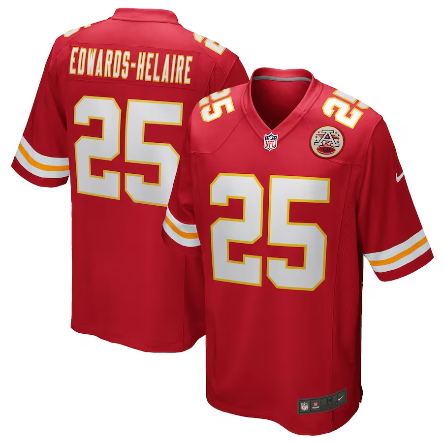 Nike Clyde Edwards-Helaire Kansas City Chiefs Red Player Game Jersey