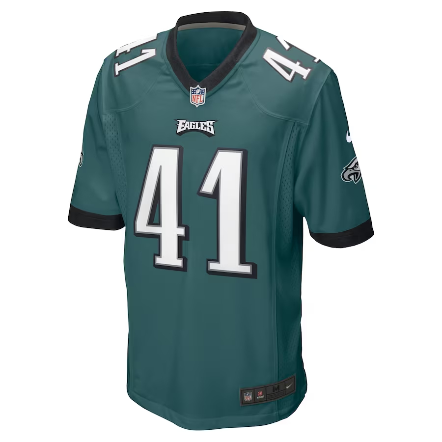 Nike Nicholas Morrow Philadelphia Eagles Midnight Green Game Jersey