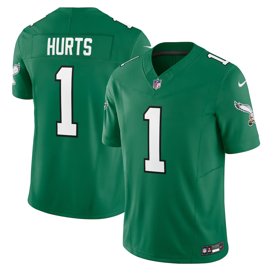 Nike Jalen Hurts Philadelphia Eagles Kelly Green Vapor F.U.S.E. Limited