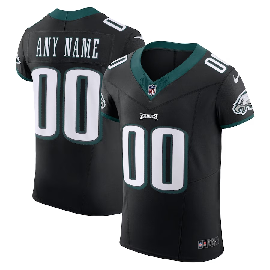 Nike Philadelphia Eagles Black Alternate Vapor F.U.S.E. Elite Custom Jerse