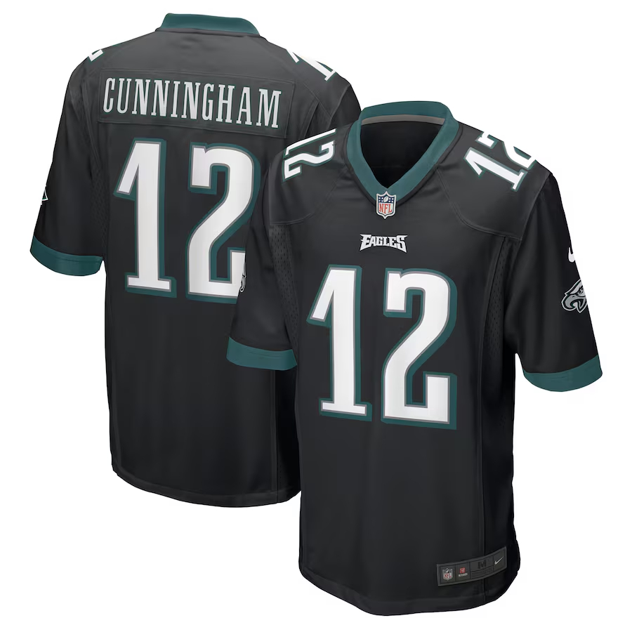 Nike Randall Cunningham Philadelphia Eagles Black Retired Player Alternate Game Jersey