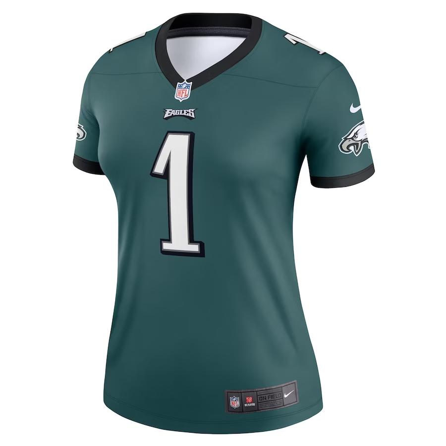 Nike Jalen Hurts Philadelphia Eagles Women's Midnight Green Legend Jersey