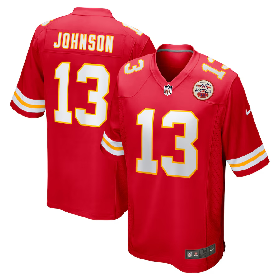 Nike Nazeeh Johnson Kansas City Chiefs Red Game Player Jersey