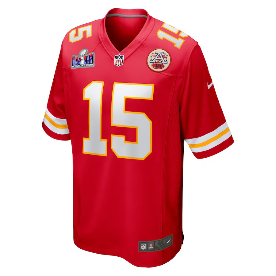 Nike Patrick Mahomes Kansas City Chiefs Red Super Bowl LVIII Game Jerse