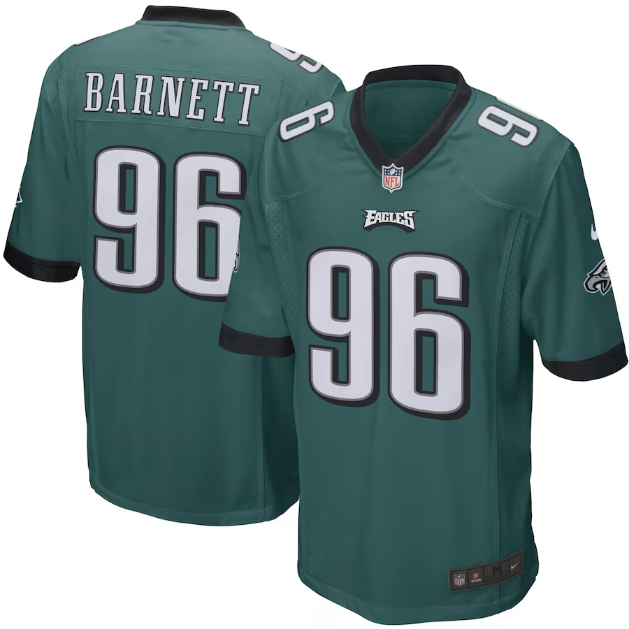 Nike Derek Barnett Philadelphia Eagles Green Game Jersey