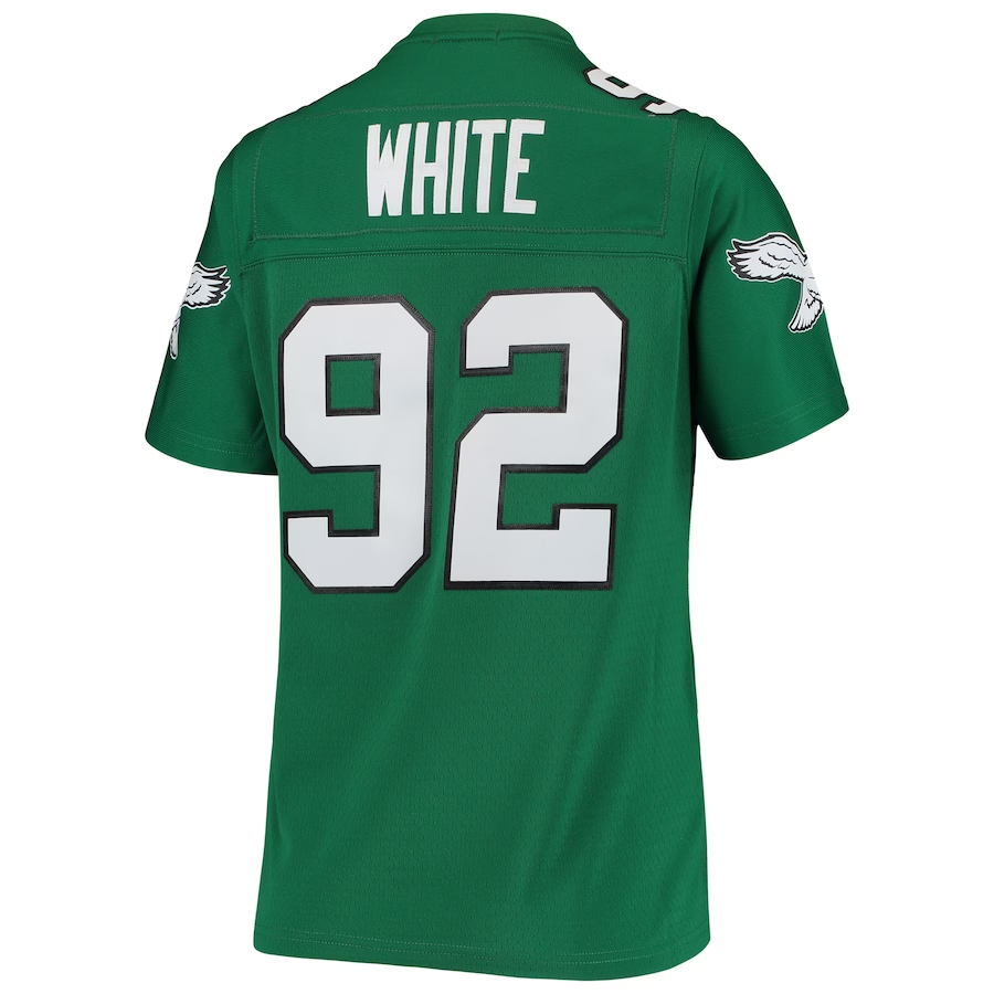 Mitchell & Ness Walter Reggie White Philadelphia Eagles Women's Kelly Green 1990 Legacy Replica Jersey