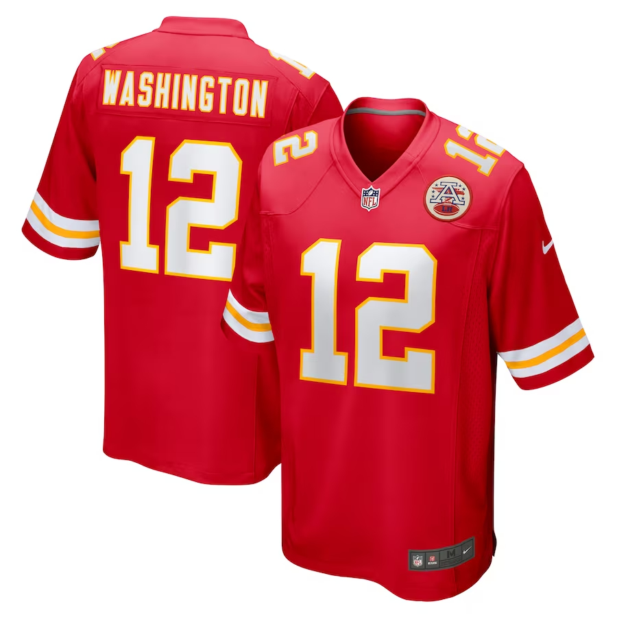 Nike Montrell Washington Kansas City Chiefs Red Team Game Jersey