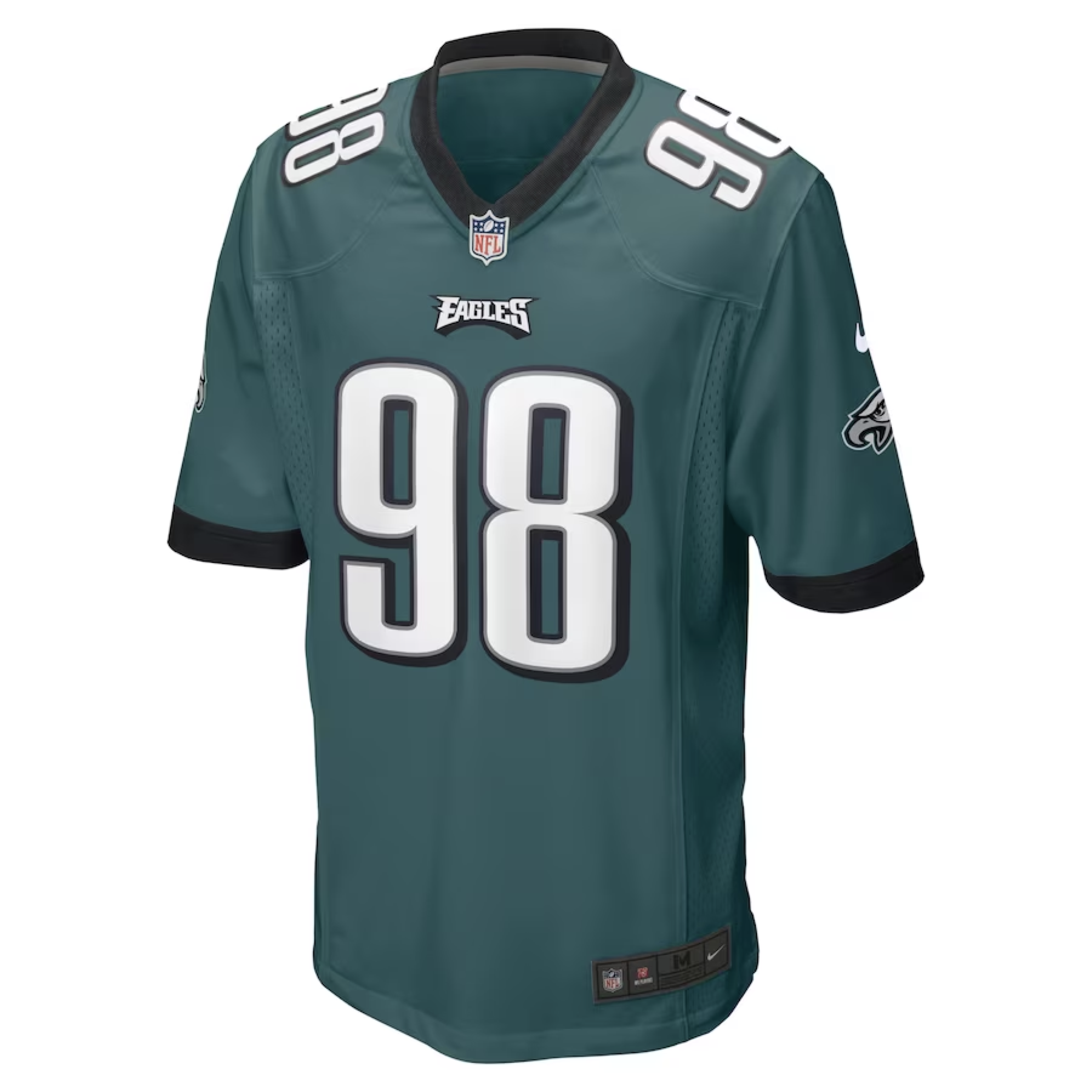Nike Jalen Carter Philadelphia Eagles Midnight Green 2023 NFL Draft First Round Pick Game Jersey
