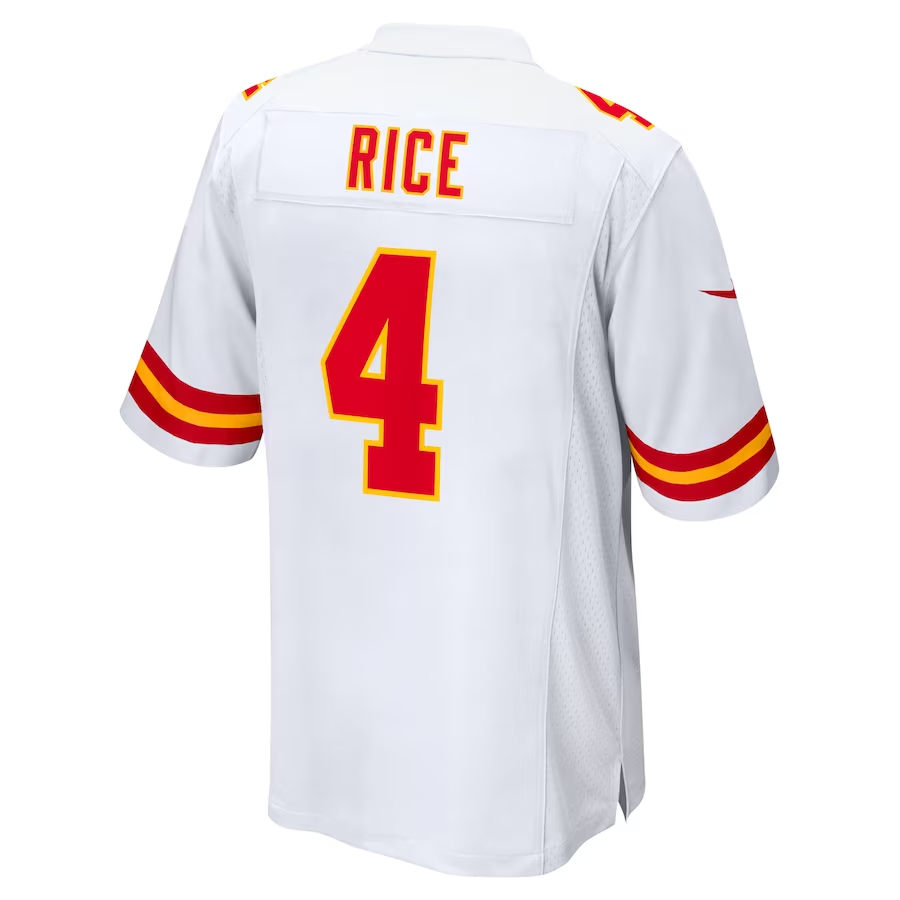 Nike Rashee Rice Kansas City Chiefs White Game Jersey
