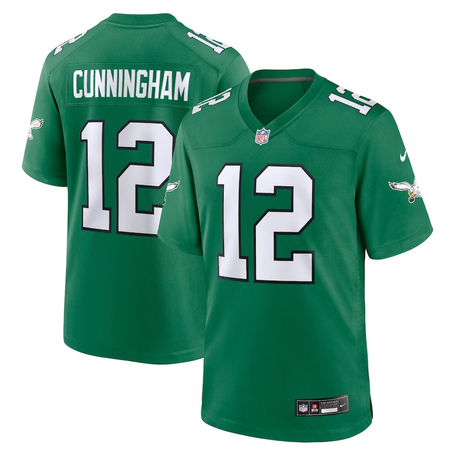 Nike Randall Cunningham Philadelphia Eagles Kelly Green Alternate Retired Player Game Jersey