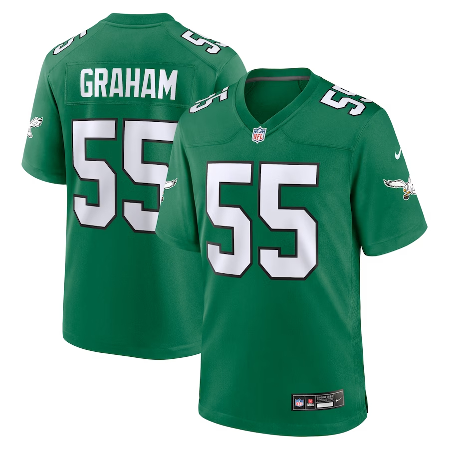 Nike Brandon Graham Philadelphia Eagles Kelly Green Alternate Game Jer