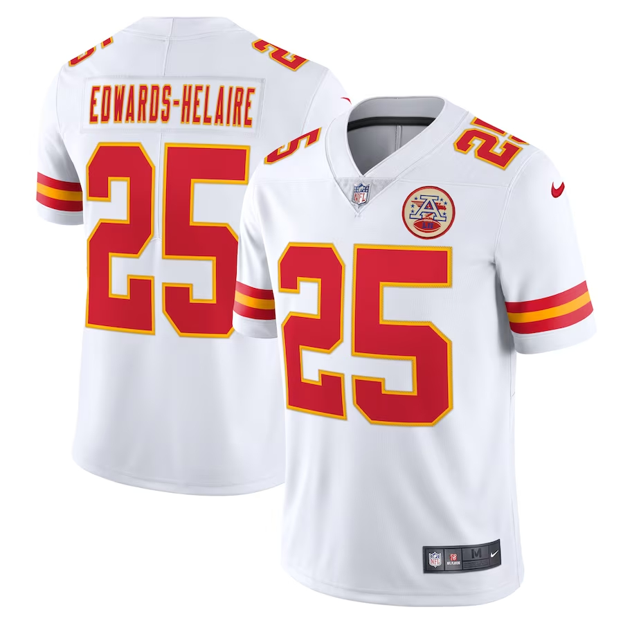 Nike Clyde Edwards-Helaire Kansas City Chiefs White Vapor Limited Jersey